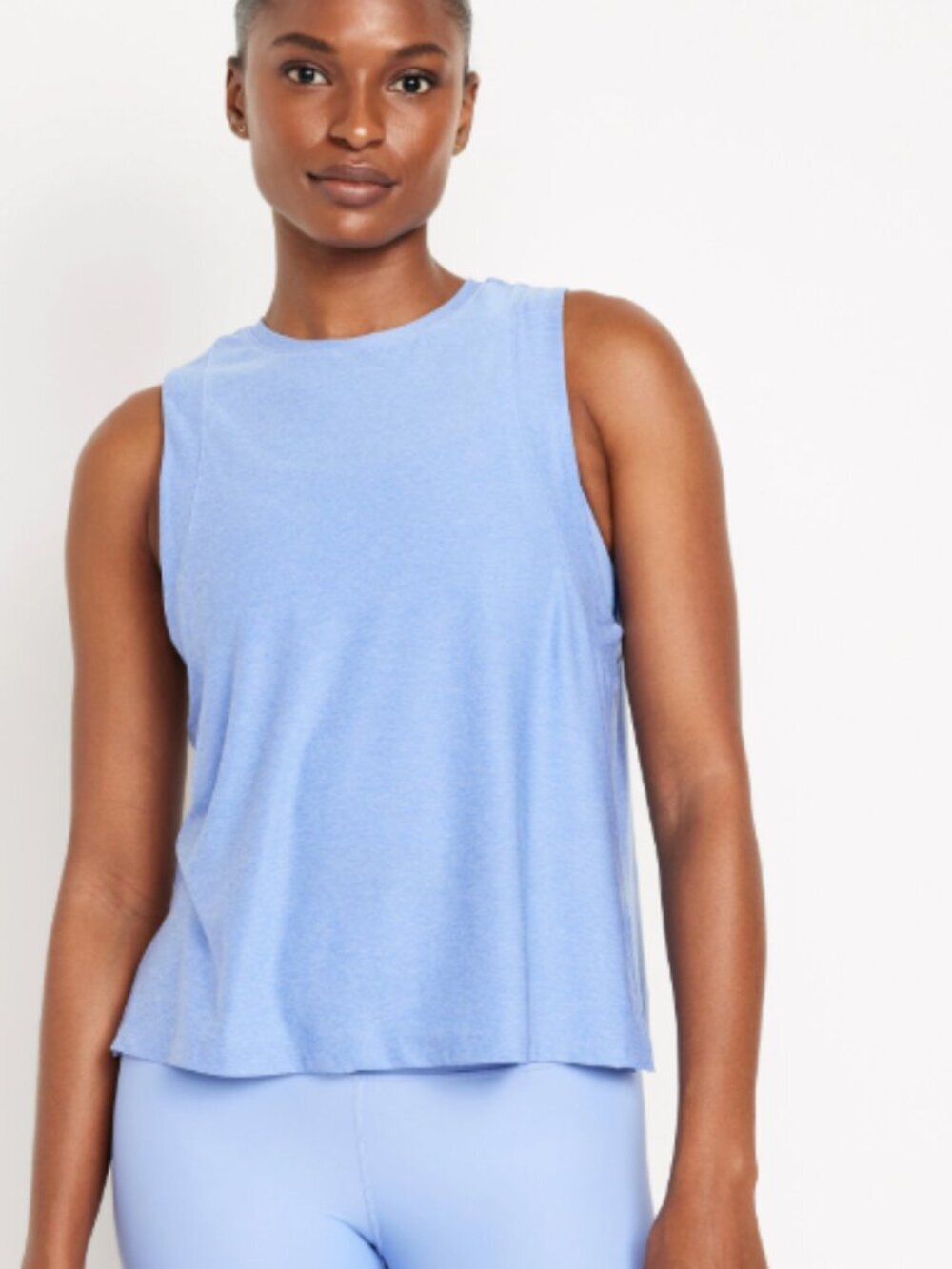 Old Navy Women's Size XL Athletic Tank Top Go‎ Dry Relaxed Corn Blue Crewneck